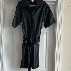 Joe Fresh Black Faux Leather Dress